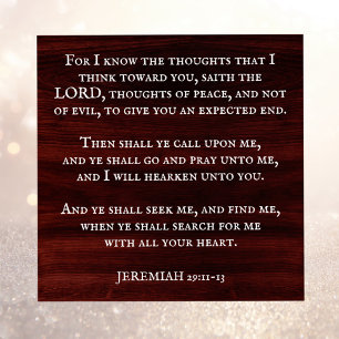 Jeremia 29:11 Statenvertaling Poster
