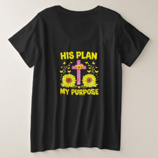 Jeremia 29:11 Sunflower Cross Christelijk Geloof T Grote Maat T-shirt