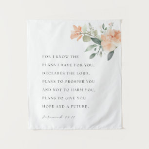 Jeremia 29:11 Want Ik ken de plannen Wandkleed