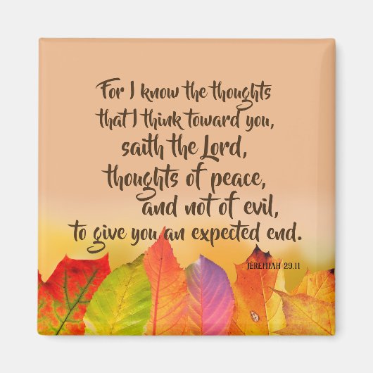 Jeremia 29 Bijbelvers citaat Magneet (Voorkant)