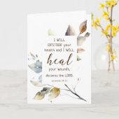 Jeremia 30 17 Ik zal uw gezondheid Bijbel herstell Kaart (Gele Bloem)