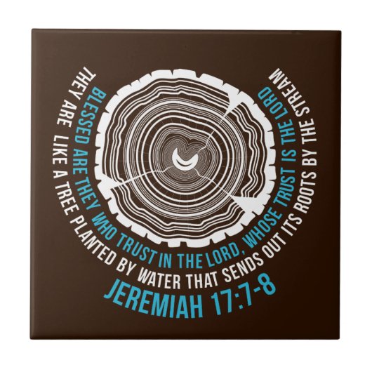Jeremiah 17:7-8 Boom Rings Tegeltje (Voorkant)