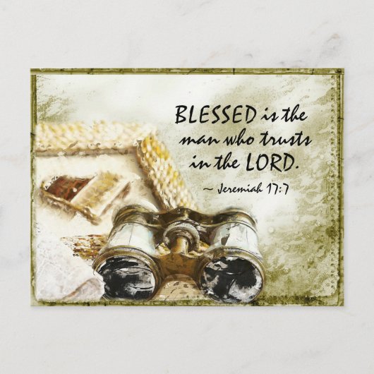 Jeremiah 17:7 Verzegelde het Man dat de Heer vertr Briefkaart (Voorkant)