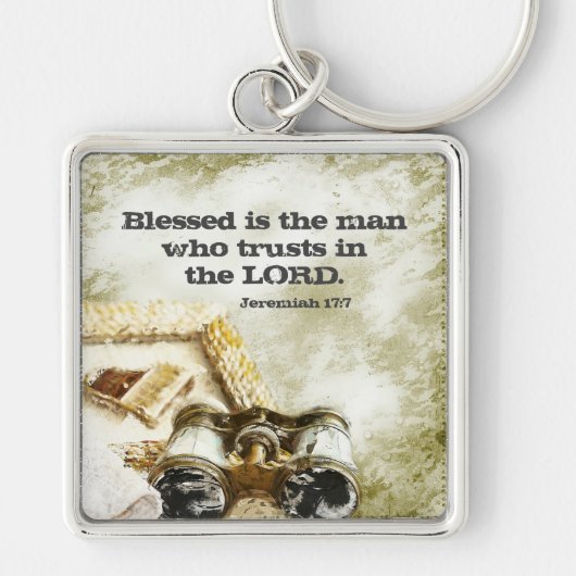Jeremiah 17:7 Verzegelde het Man dat de Heer vertr Sleutelhanger (Voorkant)