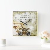 Jeremiah 17:7 Verzegelde het Man dat de Heer vertr Vierkante Klok (Huis)