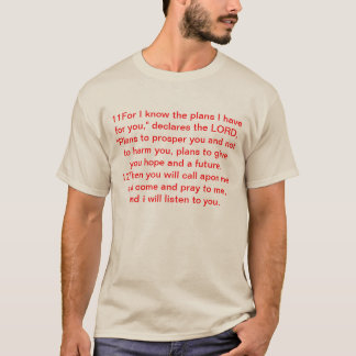 Jeremiah 29, 11-14 t-shirt