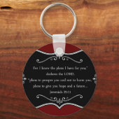 Jeremiah 29:11 Aangepaste Christelijke Gift Sleutelhanger (Voorkant)