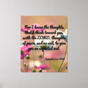 Jeremiah 29:11 Bijbelse KJV Pic Wall Art Canvas Afdruk