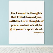 Jeremiah 29:11 Bijbelse KJV Wall Art Canvas Afdruk (Insitu (Houten vloer))