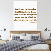 Jeremiah 29:11 Bijbelse KJV Wall Art Canvas Afdruk (Insitu (Slaapkamer))