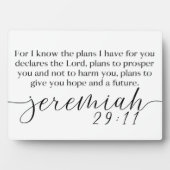 Jeremiah 29:11 Bijbelse Scripture Farmhouse Sign Fotoplaat (voorkant)