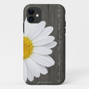 Jeremiah 29:11 Bijbelverse, Rustic Daisy iPhone 11 Hoesje