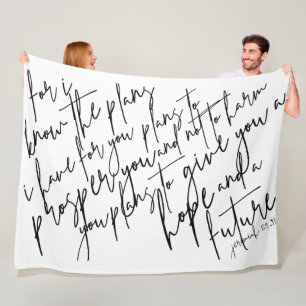 Jeremiah 29:11 Blanket Fleece Deken