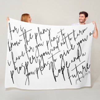 Jeremiah 29:11 Blanket Fleece Deken
