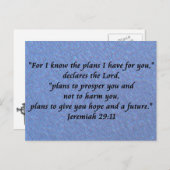 jeremiah 29-11 briefkaart (Voorkant / Achterkant)