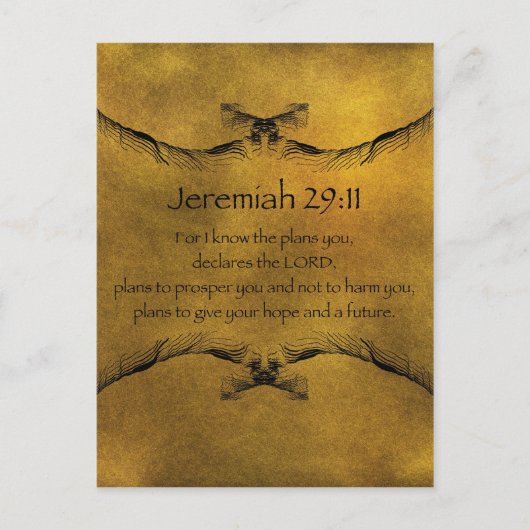 Jeremiah 29:11 briefkaart (Voorkant)