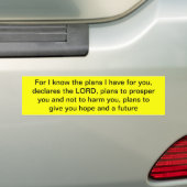 Jeremiah 29:11 Bumpersticker (Op auto)