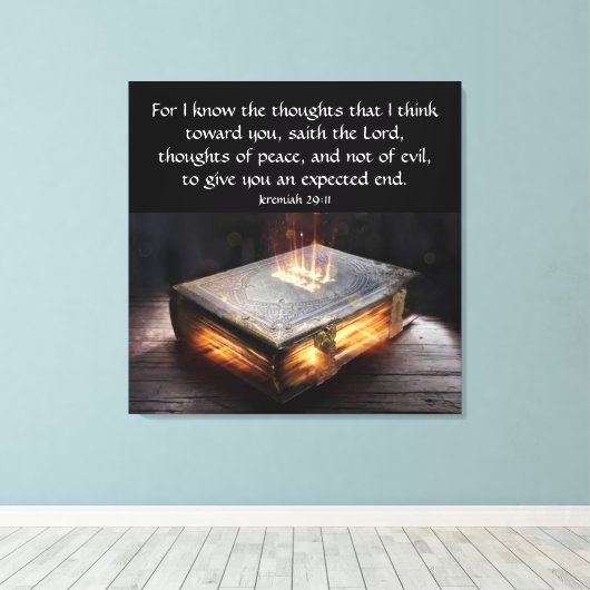 Jeremiah 29:11 canvas afdruk (Insitu (Houten vloer))