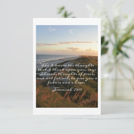 Jeremiah 29:11 Carte de message plat (Debout devant)