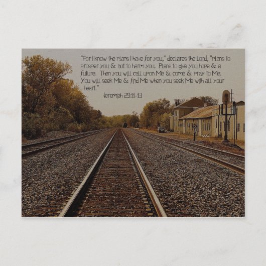 Jeremiah 29:11 Carte postale (Devant)