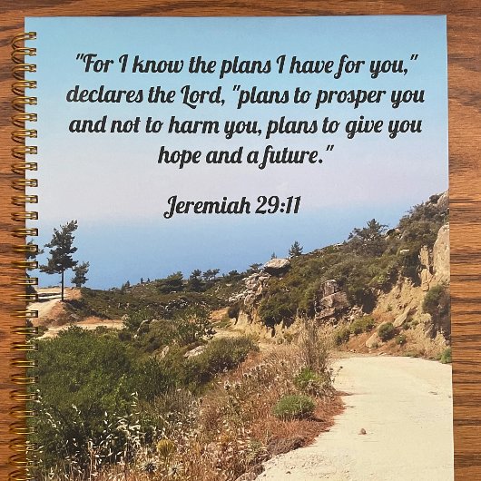 Jeremiah 29:11 Custom Bible Verse Dirt Road Planner