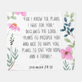 Jeremiah 29:11  fleece deken (Voorkant (Horizontaal))