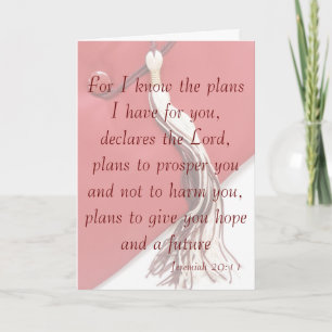 Jeremiah 29:11 Graduation Card Kaart