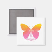Jeremiah 29:11 Hope Butterfly Magnet (Recto/Verso)