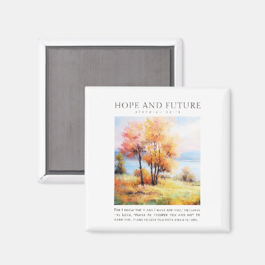 Jeremiah 29:11 Ik ken de plannen die ik voor je he Magneet (Voorkant / Achterkant)