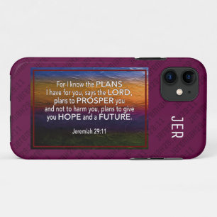 Jeremiah 29:11   IK WEET DE PLANNEN Burgundy iPhone 11 Hoesje