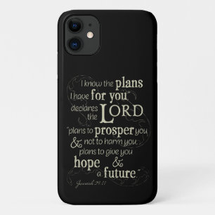 Jeremiah 29:11 Ik weet welke plannen ik voor je he iPhone 11 Hoesje