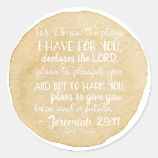 Jeremiah 29:11 Inspiration Chrétiens Stickers Or