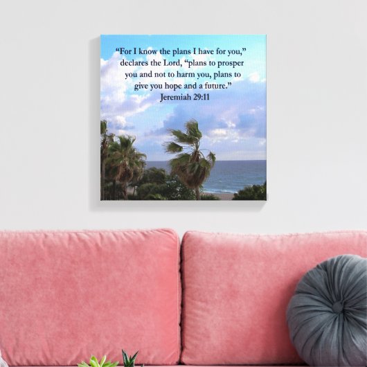 JEREMIAH 29:11 INSPIREREND VERSE CANVAS AFDRUK (Insitu (Woonkamer))