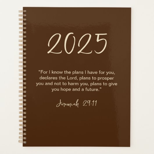 Jeremiah 29:11 Je connais les plans 2025 Année Pla (Devant)