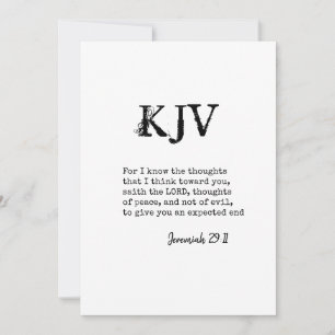 Jeremiah 29:11 KJV bijbelprijsopgave - kan worden