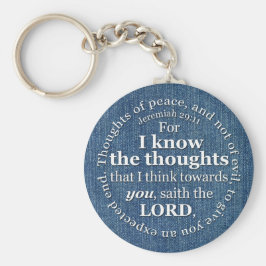 Jeremiah 29:11 KJV Denim Bible Verse Quote Sleutelhanger