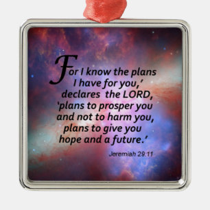 Jeremiah 29:11 metalen ornament
