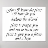 Jeremiah 29:11 Poster (Devant)