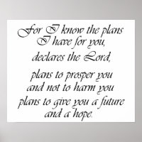 Jeremiah 29:11 Poster