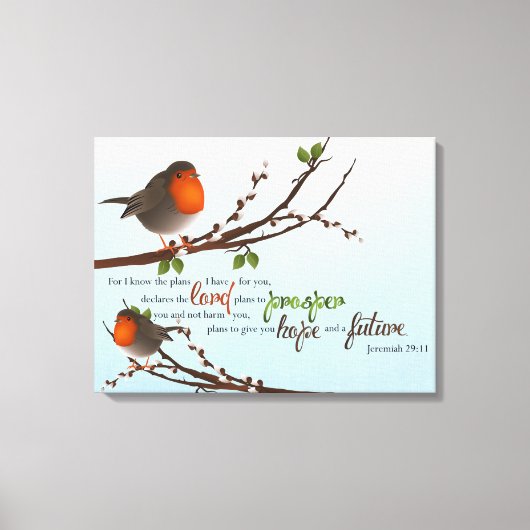 Jeremiah 29:11 Premium Wrapped Canvas (gloss) Afdruk (Voorkant)