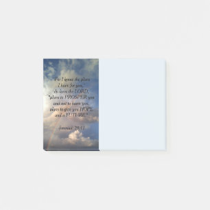Jeremiah 29:11 Rainbow Bible Verse Post-it® Notes