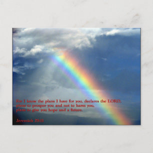 Jeremiah 29:11 Rainbow Briefkaart