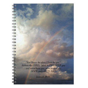 Jeremiah 29:11 Rainbow-laptop Notitieboek
