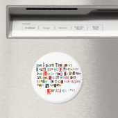 Jeremiah 29:11 Ransom Note Magnet rond (In Situ (Lave-vaisselle))
