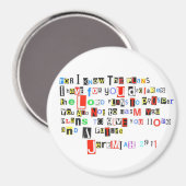 Jeremiah 29:11 Ransom Note Magnet rond (Recto/Verso)