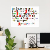 Jeremiah 29:11 Ransom Note Poster (Thuiskantoor)