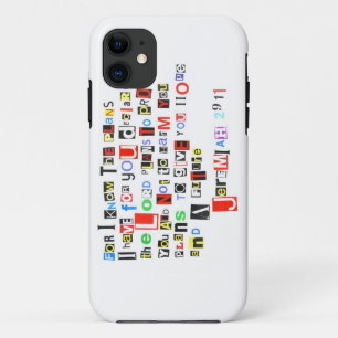 Jeremiah 29:11 Ransom Note Style iPhone 11 Hoesje