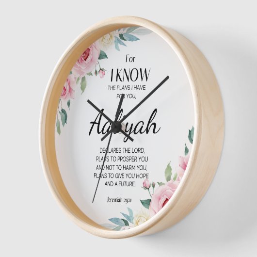 Jeremiah 29:11 Roze Rose Personaliseren (Hoek)