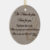 Jeremiah 29:11 Scripture Gift Keramisch Ornament (Rechts)