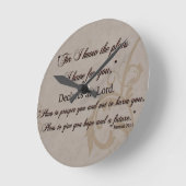 Jeremiah 29:11 Scripture Gift Ronde Klok (Hoek)